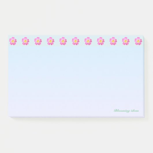 Schöne Blumenüberschrift Post-it Klebezettel (Vorderseite)