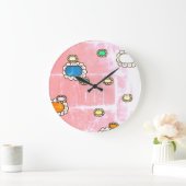schöne Blumenuhr Große Wanduhr (Zuhause)