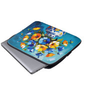 Schöne Blumenvase Laptopschutzhülle (Vorne Knopf)