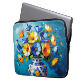 Schöne Blumenvase Laptopschutzhülle (Vorderseite Links)