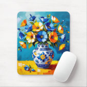 Schöne Blumenvase Mousepad (Mit Mouse)