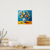 Schöne Blumenvase Poster (Küche)