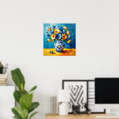 Schöne Blumenvase Poster (Heimbüro)