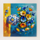 Schöne Blumenvase  Puzzle (Horizontal)