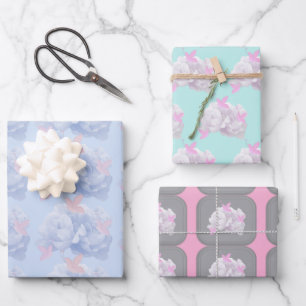 Schöne Blumenverpackungspapiere Geschenkpapier Set