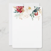 Schöne Blumenweihnachtsfeier Einladung (Rückseite)