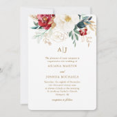 Schöne Blumenweihnachtsfeier Einladung (Vorderseite)