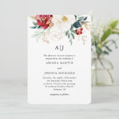 Schöne Blumenweihnachtsfeier Einladung (Stehend Vorderseite)