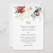 Schöne Blumenweihnachtsfeier Einladung (Vorderseite)