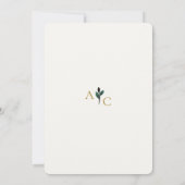 Schöne Blumenwetterhochzeit Einladung (Rückseite)