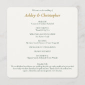 Schöne Blumenwetterhochzeit Programm (Vorderseite)