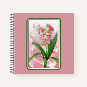 Schöne Blumige Amaryllis Notizblock