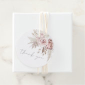 Schöne Blush Bloral Hochzeit Vielen Dank Geschenkanhänger (Beispiel)