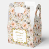 Schöne Blush Gold Blumenzange Danke Box Geschenkschachtel (Geöffnet)
