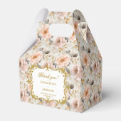 Schöne Blush Gold Blumenzange Danke Box Geschenkschachtel (Vorderseite)