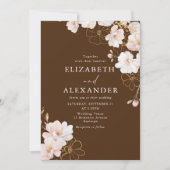 Schöne Blush-Wildblumen Atemberaubend Hochzeit Einladung (Vorderseite)