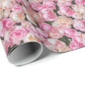 Schöne, blushing Rose Geschenk Wrap Geschenkpapier (Rolleneckpunkt)