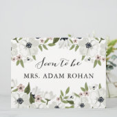 Schöne Blüte bald auf Karte/Zeichen (Stehend Vorderseite)