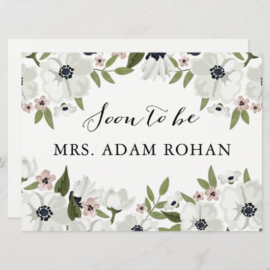 Schöne Blüte bald auf Karte/Zeichen (Vorne/Hinten)