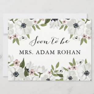 Schöne Blüte bald auf Karte/Zeichen