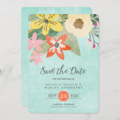 Schöne Blüte, die Save the Date Karte Wedding ist (Vorne/Hinten)