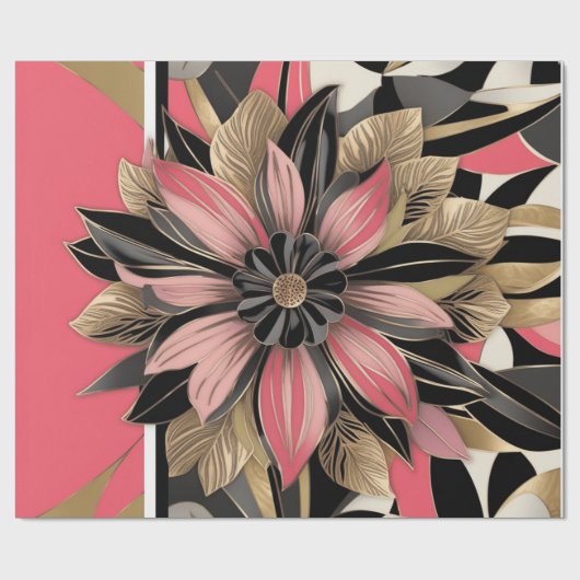 Schöne Blüte Geschenkpapier (Flach)