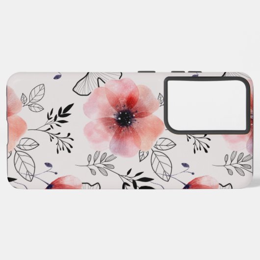 Schöne Blüte Samsung Galaxy Hülle (Linke Seite)