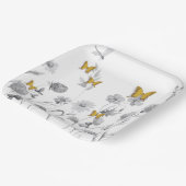 Schöne Blüte und Schmetterling Pappteller (Gewinkelt)