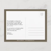 Schöne Blüten Baby Birth Announcement (Aloe) Ankündigungspostkarte (Rückseite)