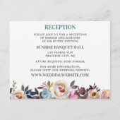 Schöne Blüten Blumenfrühling Pastell Aquamarin Begleitkarte (Vorderseite)