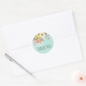 Schöne Blüten Danke Aufkleber (Umschlag)