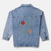 Schöne Blüten Jeansjacke (Rückseite)