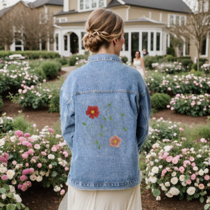 Schöne Blüten Jeansjacke