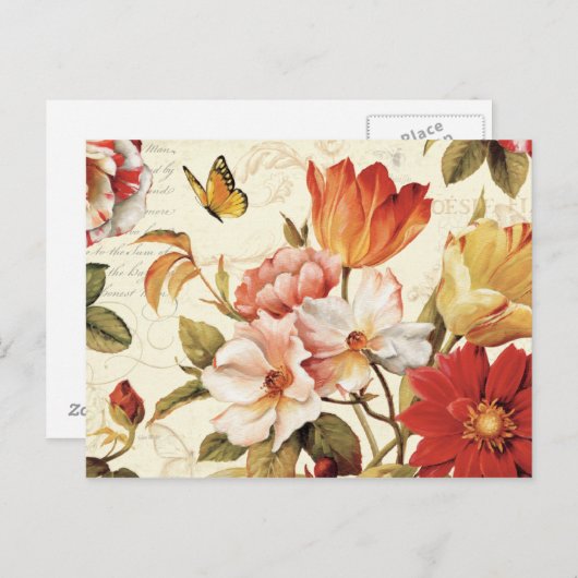 Schöne Blüten Postkarte (Vorne/Hinten)