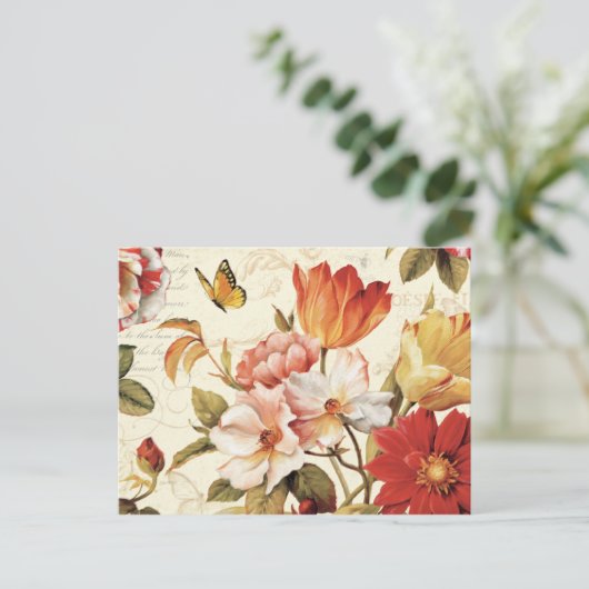 Schöne Blüten Postkarte (Stehend Vorderseite)