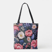 Schöne Blüten Tasche (Rückseite)