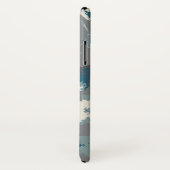 Schöne Blütenblüten Grau Blau Creme Print Case-Mate iPhone Hülle (Hinten/Rechts)