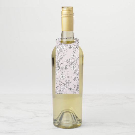 Schöne Blütenblütencreme Flaschenanhänger (Auf Flasche)