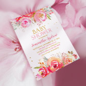 Schöne Blütenflora Delikate Girl Baby Dusche Invi Einladung