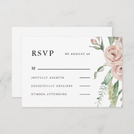 Schöne Blütenhochzeit RSVP Karte