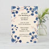 Schöne Blütenkirsche Hochzeitseinladung Einladung (Stehend Vorderseite)