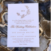 Schöne Blütenklemme Folieneinladung