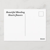 Schöne Blutungen Herz-Blume Postkarte (Rückseite)