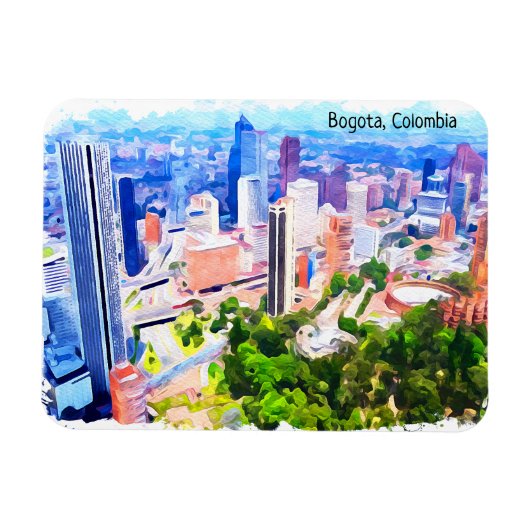 Schöne Bogota Kolumbien City Panorama Aussicht Magnet (Horizontal)