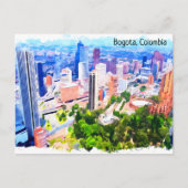 Schöne Bogota Kolumbien City Panorama Aussicht Postkarte (Vorderseite)