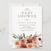 Schöne Bohemische Blume Kinderdusche Einladung (Vorderseite)