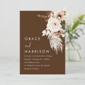 Schöne Bohemische Blütenstürme und Sommerhochzeit Einladung (Stehend Vorderseite)