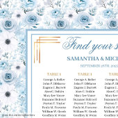 Schöne Bohemische Pastel Blue Gold Seekarte Poster