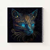 Schöne Bohemische Stilkatze Notizblock (Rückseite)