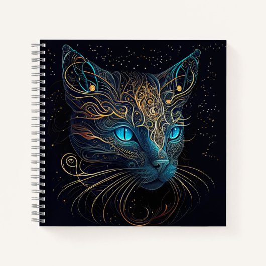 Schöne Bohemische Stilkatze Notizblock (Vorderseite)